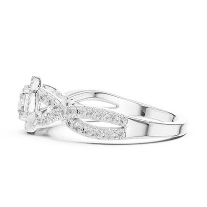 Round Halo Lab Grown Diamond Ring
