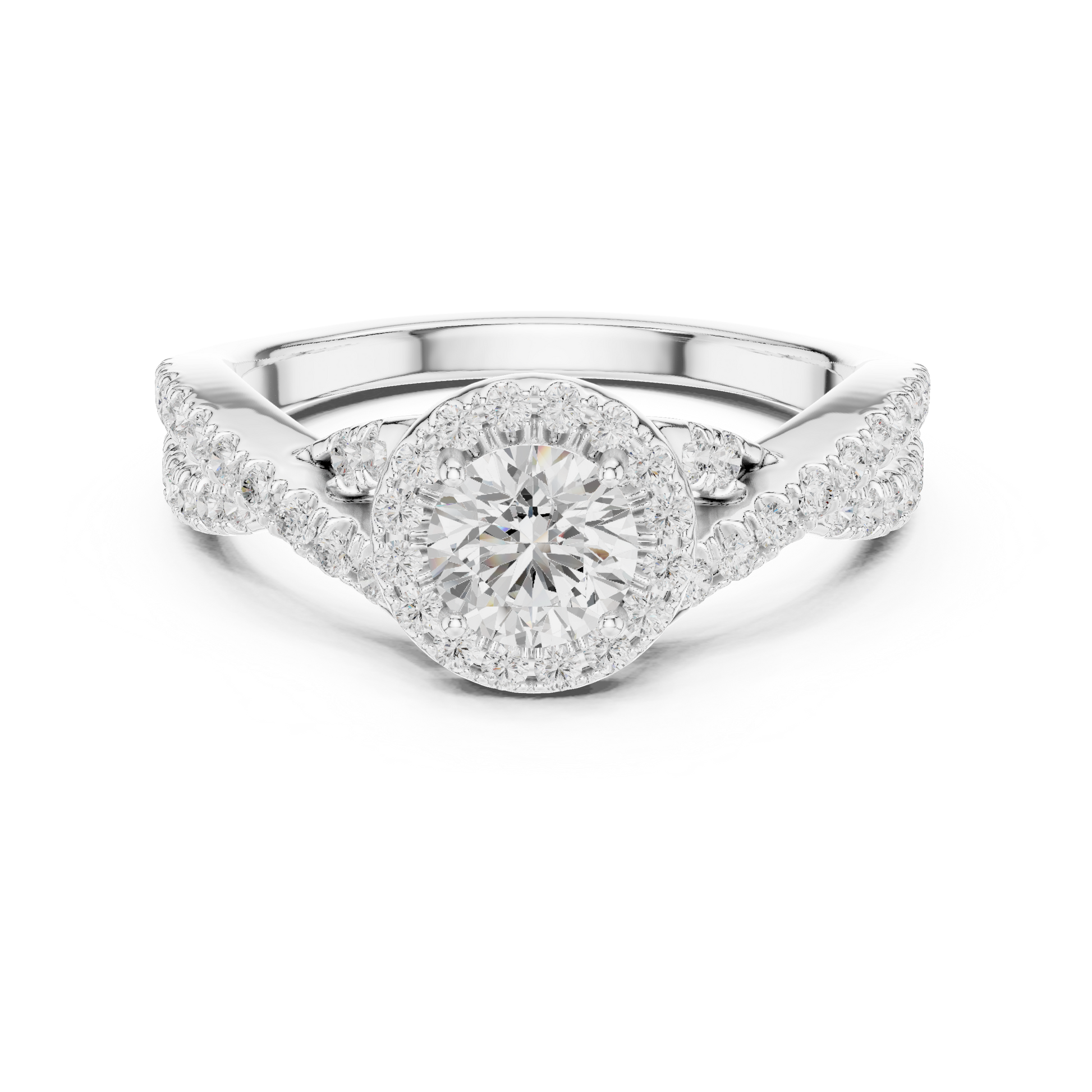 Round Halo Lab Grown Diamond Ring