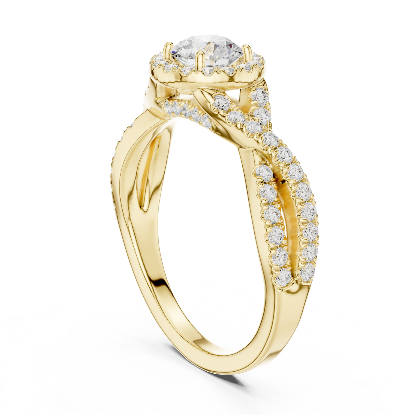 Round Halo Lab Grown Diamond Ring