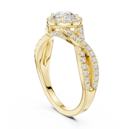 Round Halo Lab Grown Diamond Ring