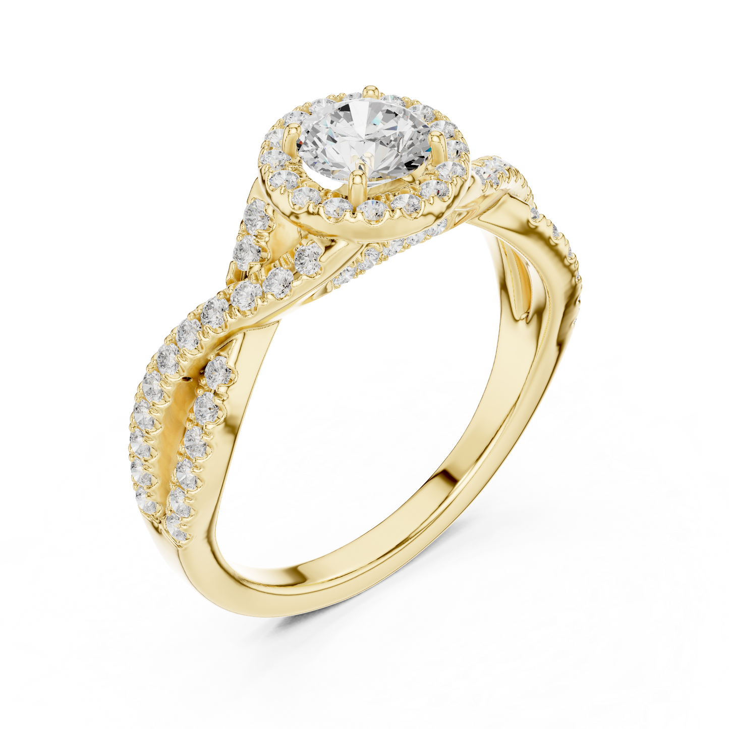 Round Halo Lab Grown Diamond Ring