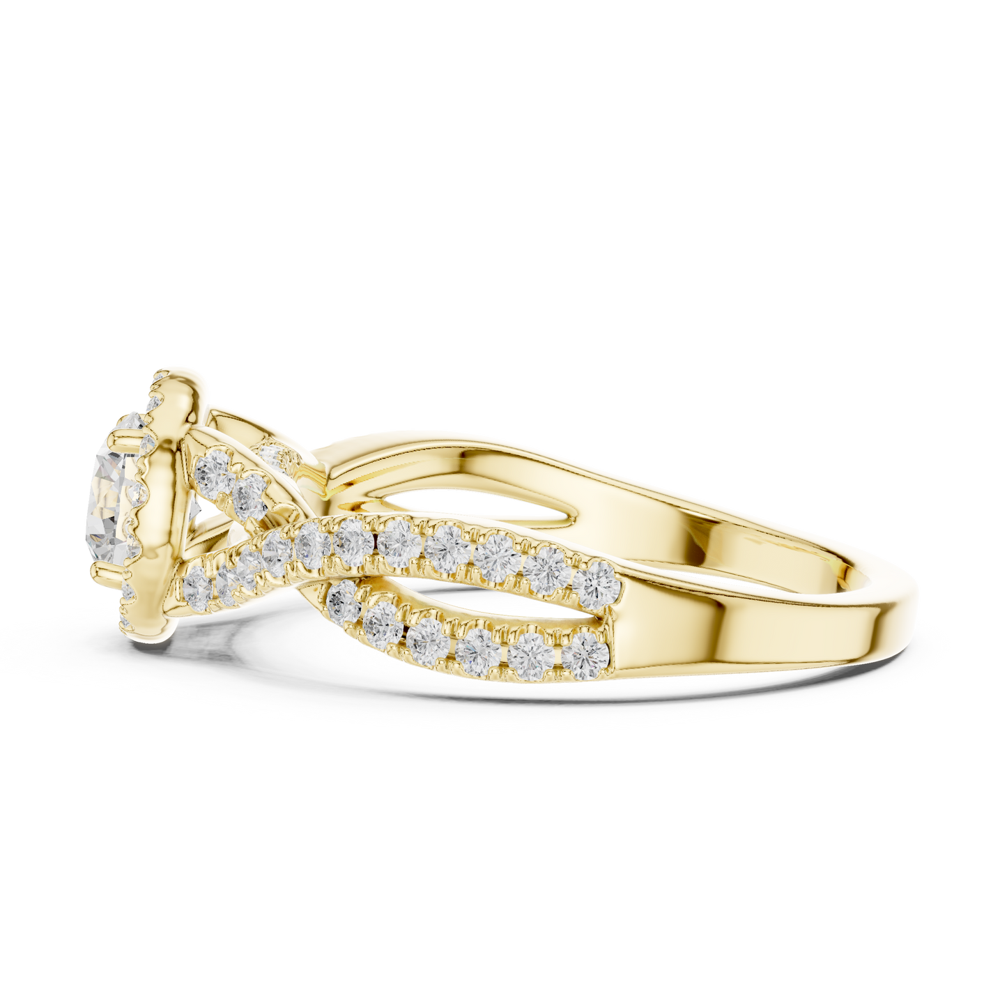 Round Halo Lab Grown Diamond Ring