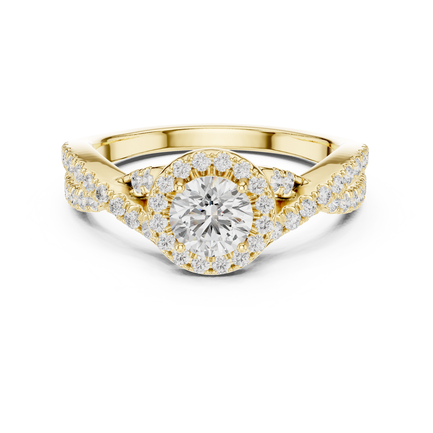 Round Halo Lab Grown Diamond Ring
