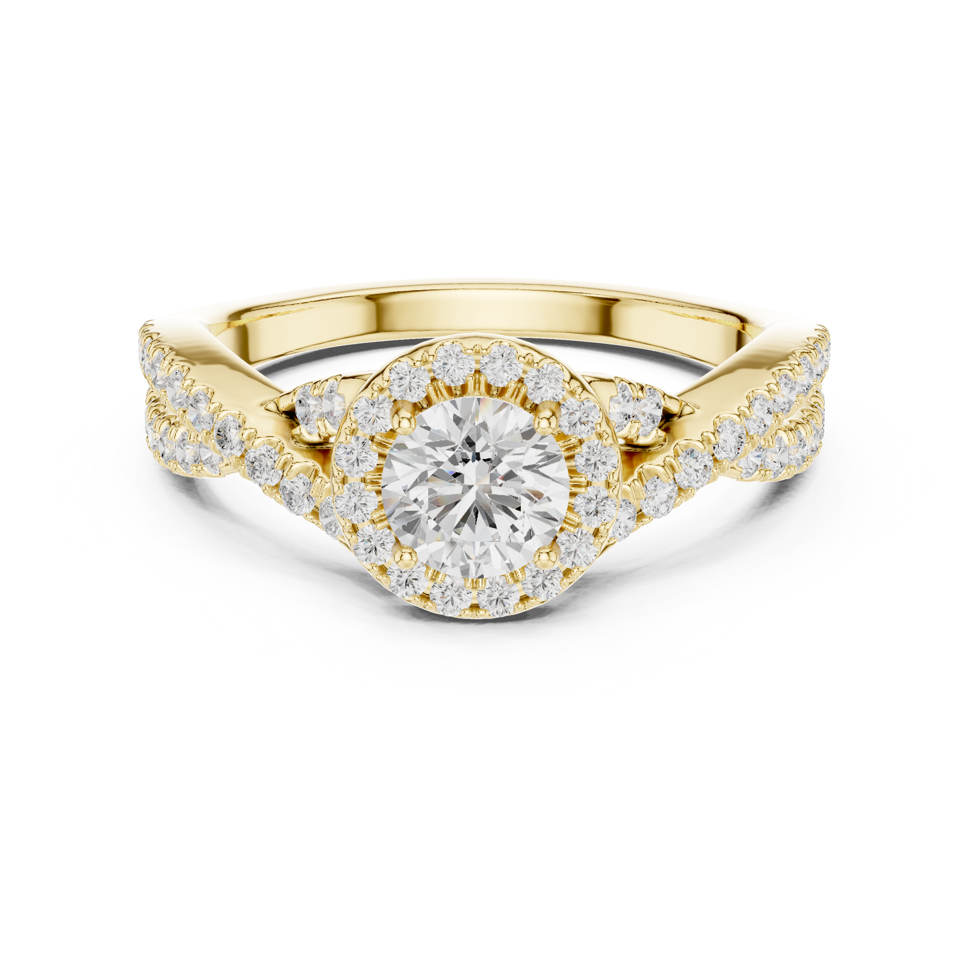 Round Halo Lab Grown Diamond Ring