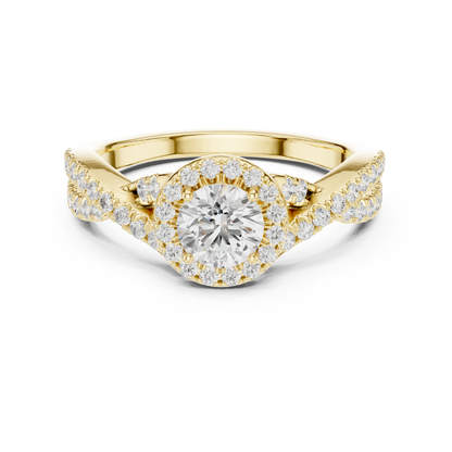 Round Halo Lab Grown Diamond Ring