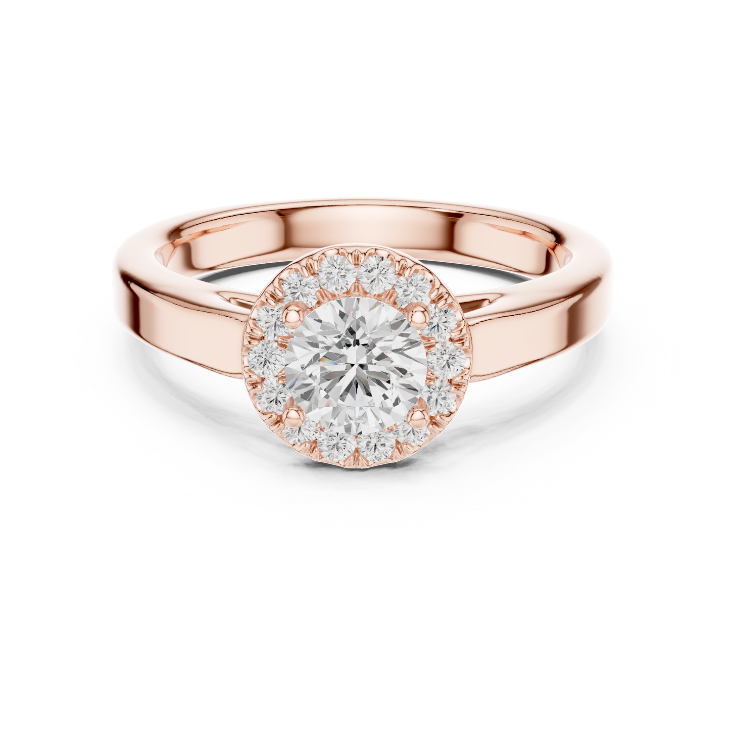 Round Solitaire Lab Grown Diamond Ring