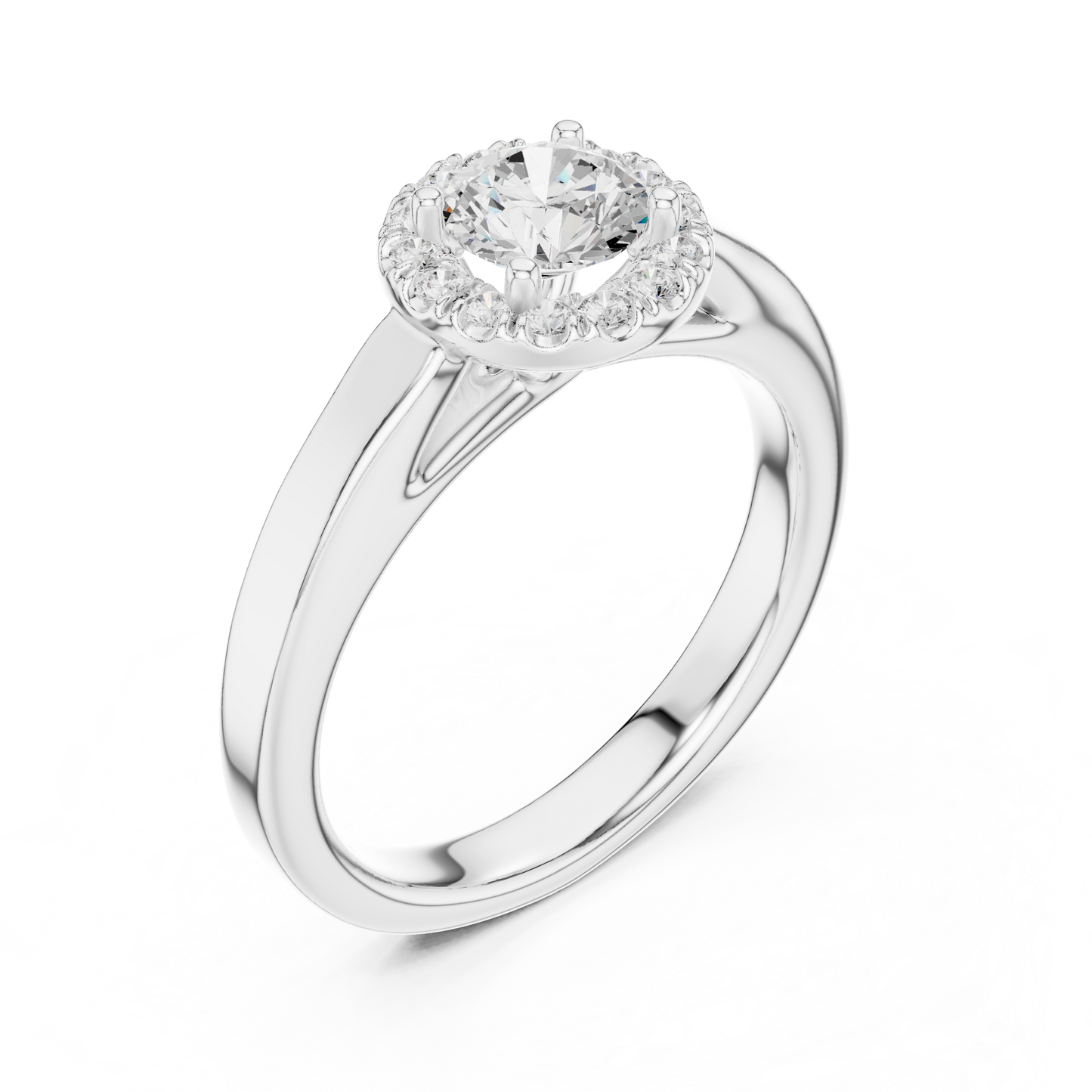 Round Solitaire Lab Grown Diamond Ring