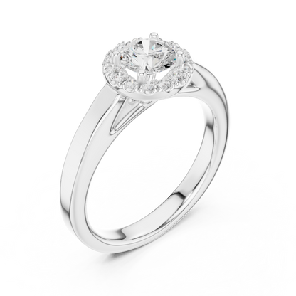 Round Solitaire Lab Grown Diamond Ring