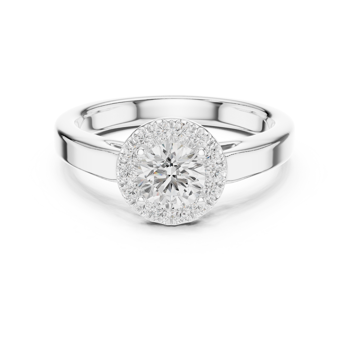 Round Solitaire Lab Grown Diamond Ring