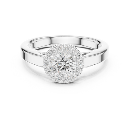 Round Solitaire Lab Grown Diamond Ring