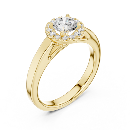Round Solitaire Lab Grown Diamond Ring