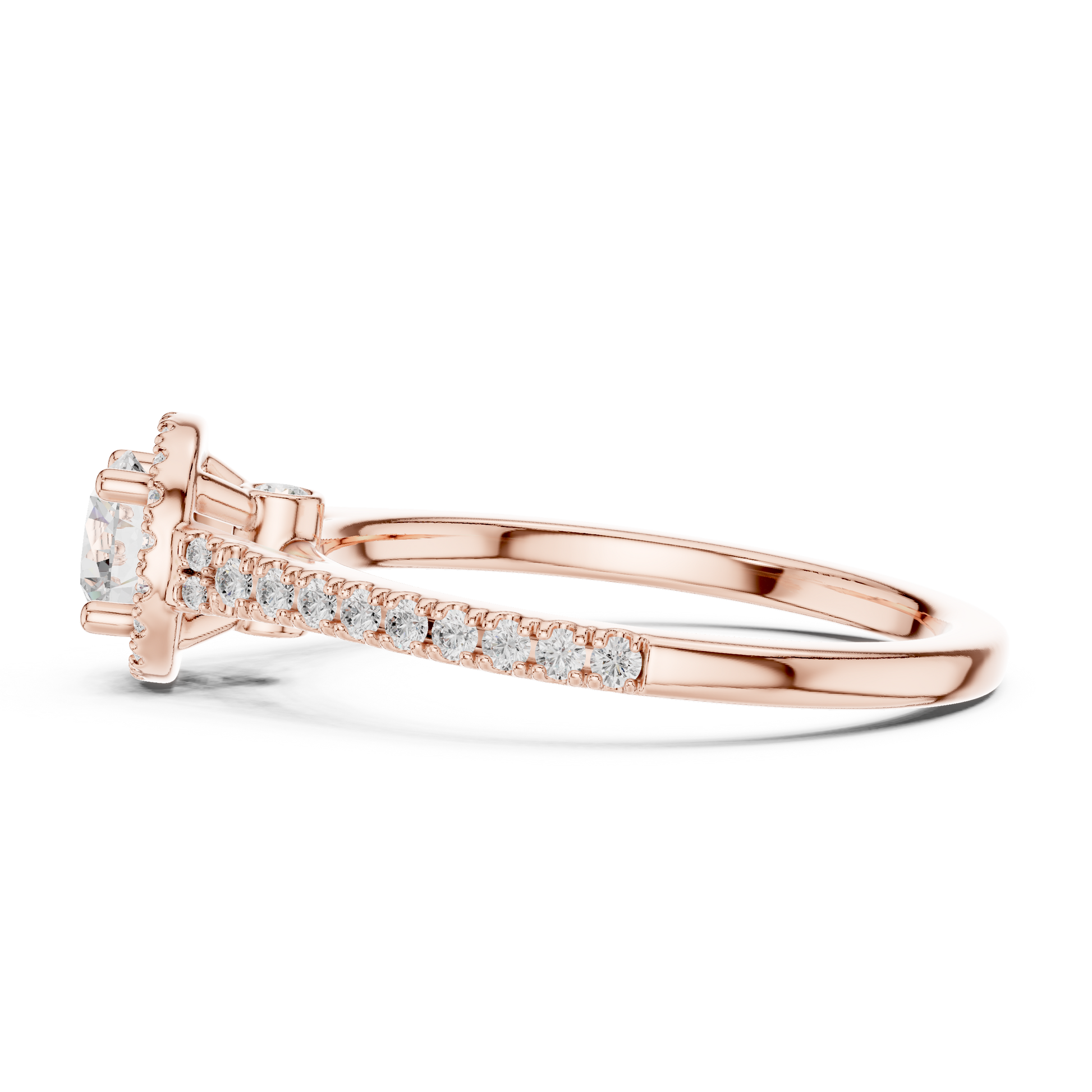 Round Halo Lab Grown Diamond Ring