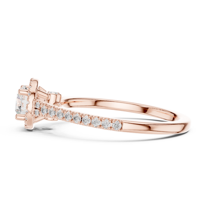 Round Halo Lab Grown Diamond Ring
