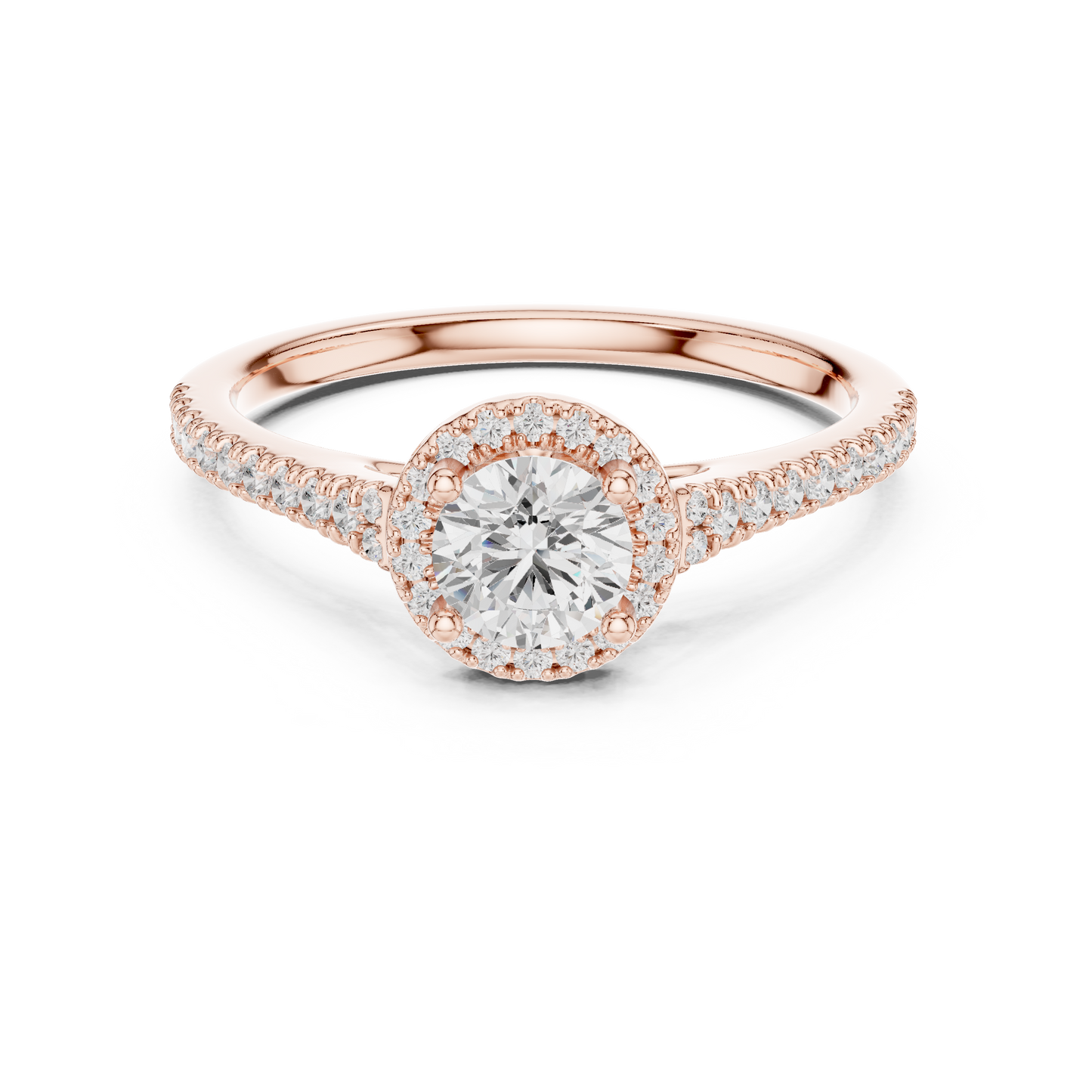 Round Halo Lab Grown Diamond Ring
