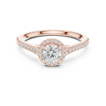 Round Halo Lab Grown Diamond Ring
