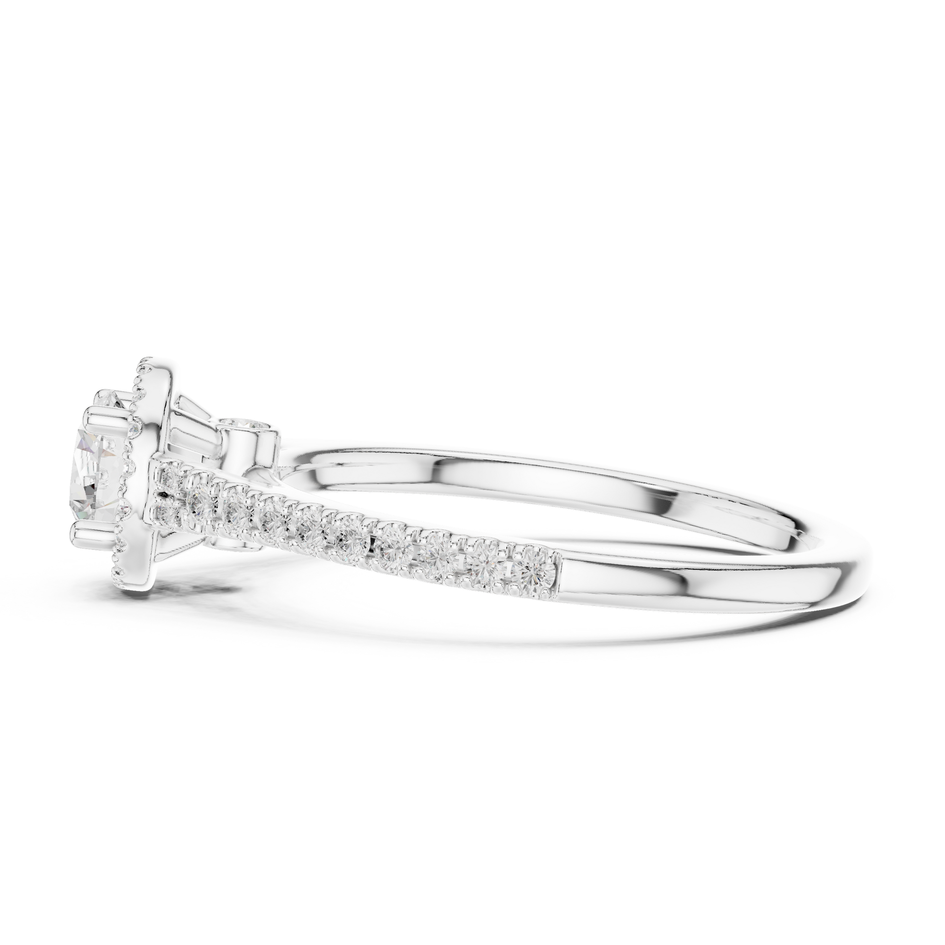 Round Halo Lab Grown Diamond Ring