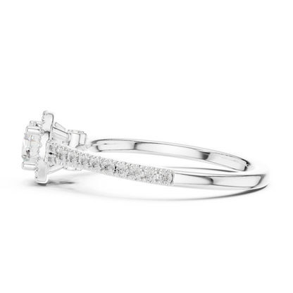 Round Halo Lab Grown Diamond Ring