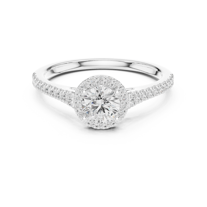 Round Halo Lab Grown Diamond Ring