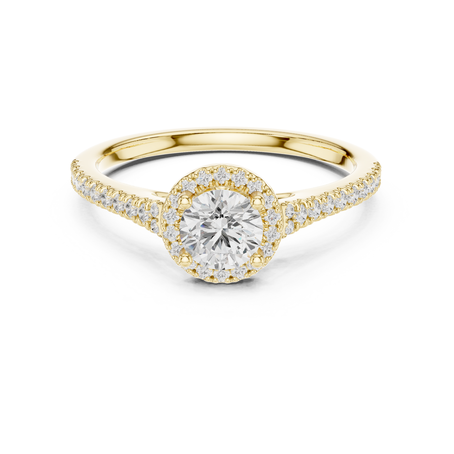 Round Halo Lab Grown Diamond Ring