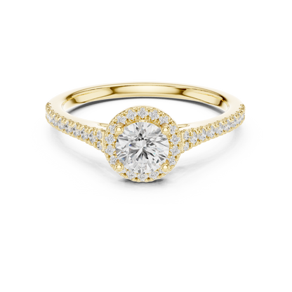 Round Halo Lab Grown Diamond Ring