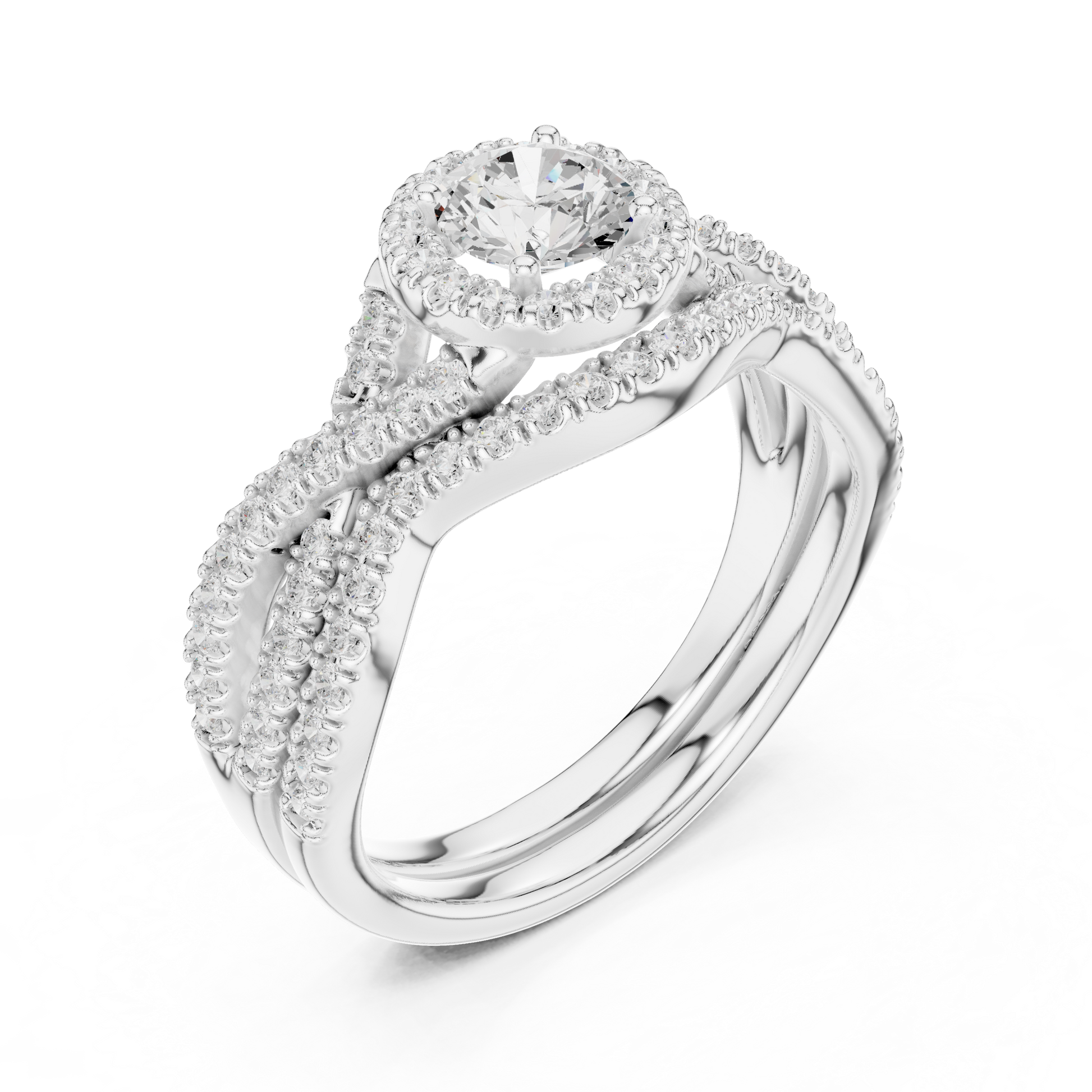 Emerald Solitaire Lab Grown Diamond Ring
