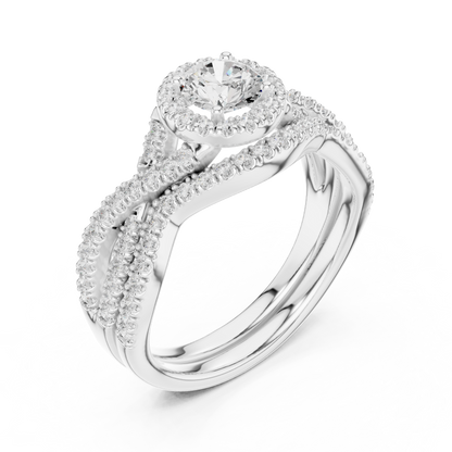 Emerald Solitaire Lab Grown Diamond Ring