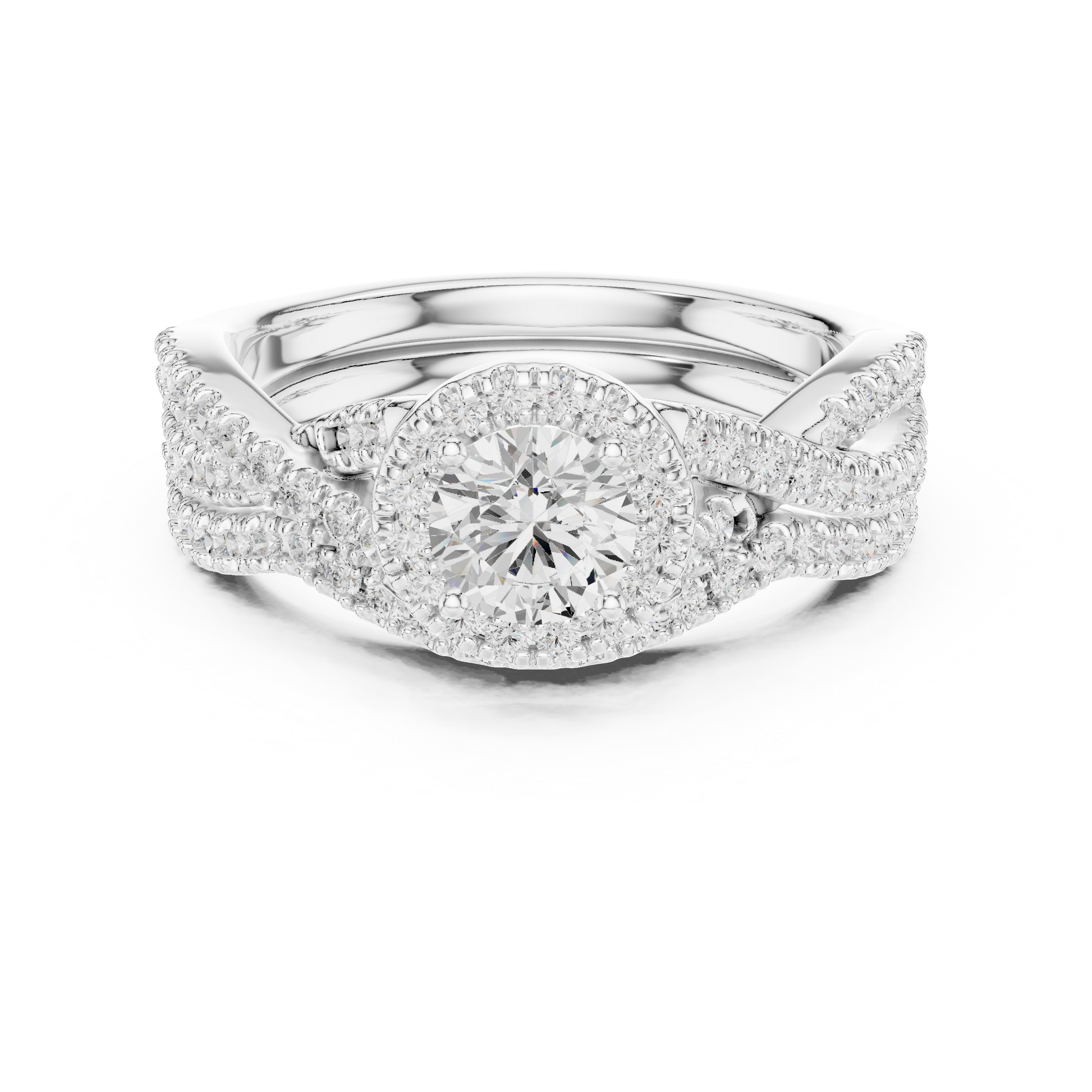 Emerald Solitaire Lab Grown Diamond Ring