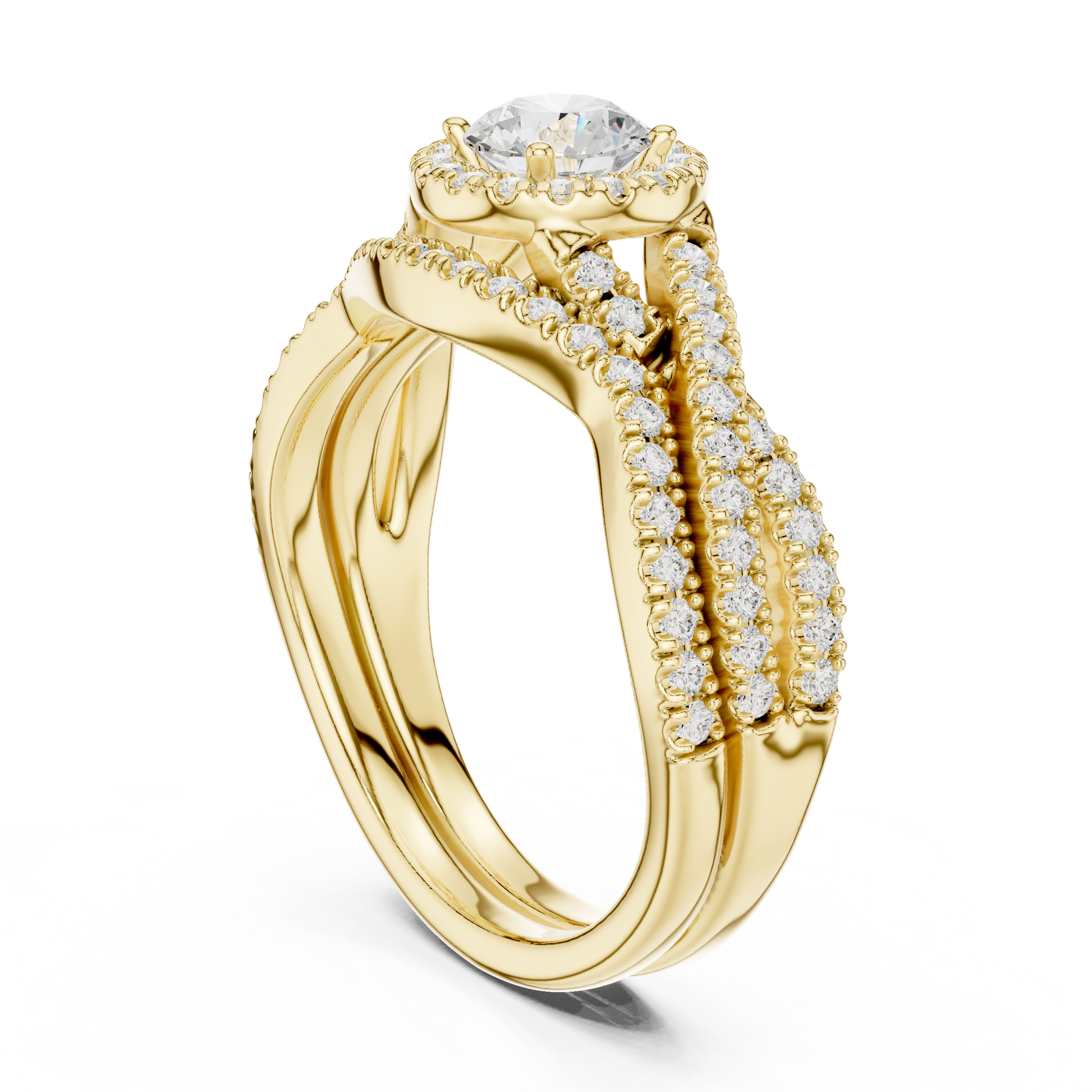 Emerald Solitaire Lab Grown Diamond Ring