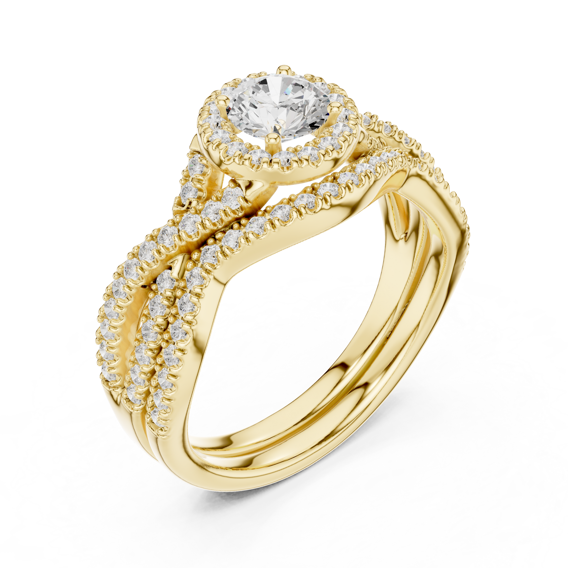 Emerald Solitaire Lab Grown Diamond Ring