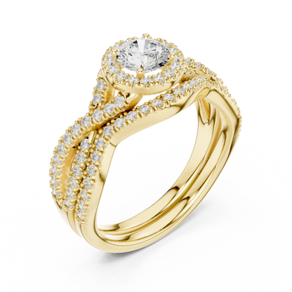 Emerald Solitaire Lab Grown Diamond Ring