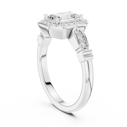Cushion Solitaire Lab Grown Diamond Ring
