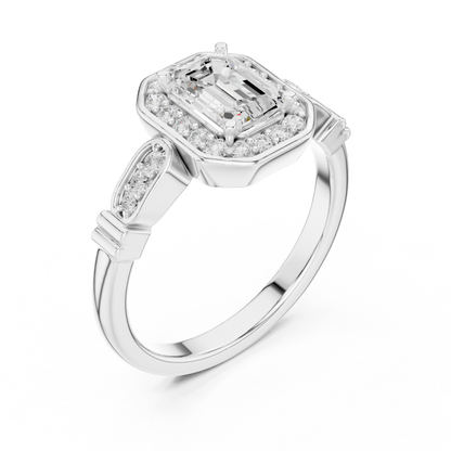 Cushion Solitaire Lab Grown Diamond Ring
