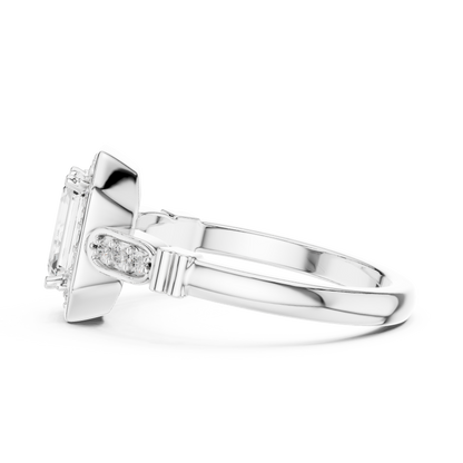 Cushion Solitaire Lab Grown Diamond Ring