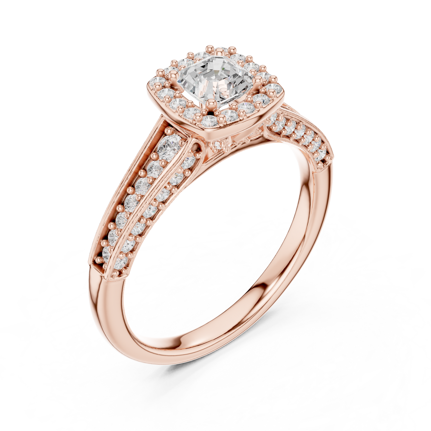Mixed Shape Lab Grown Diamond Side Stone Ring