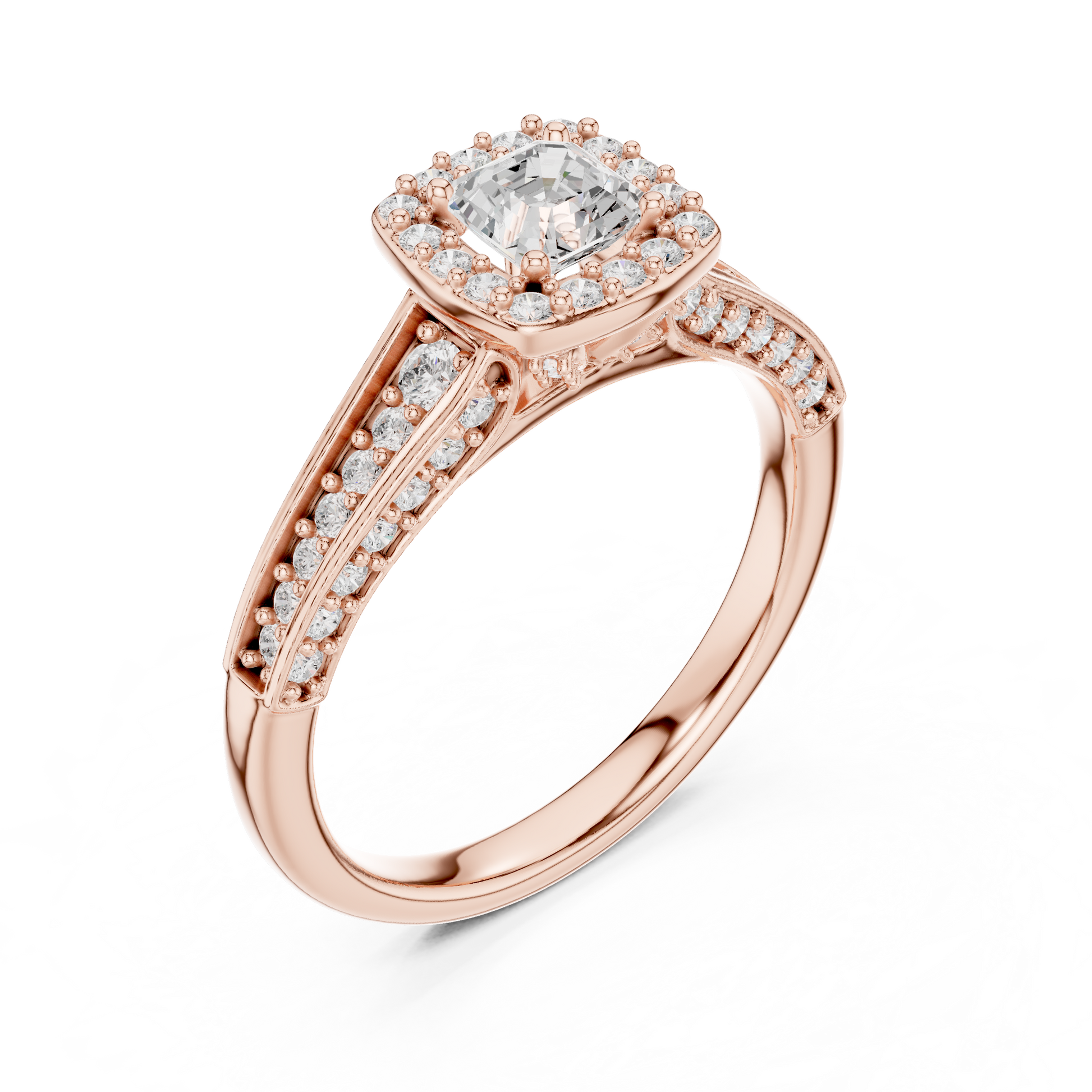 Mixed Shape Lab Grown Diamond Side Stone Ring