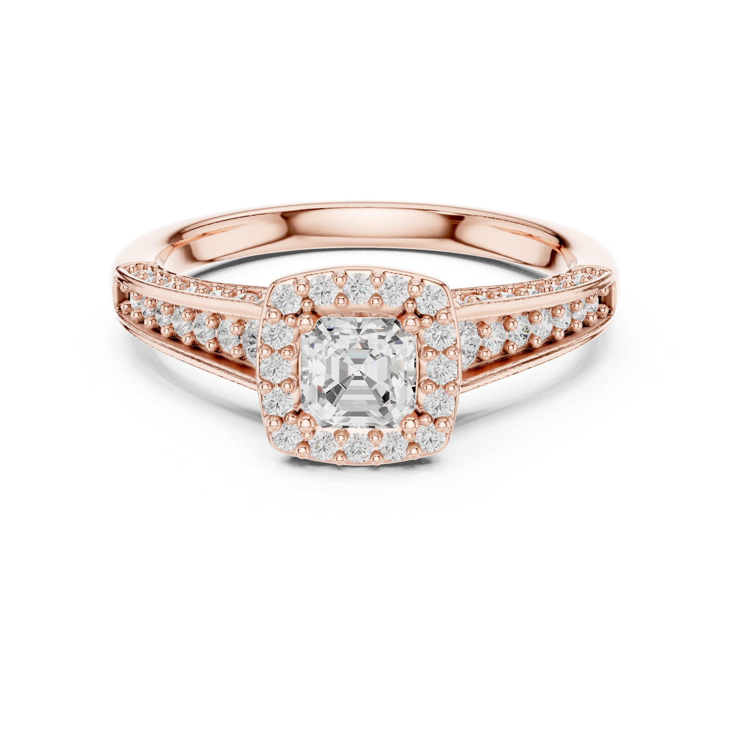 Mixed Shape Lab Grown Diamond Side Stone Ring