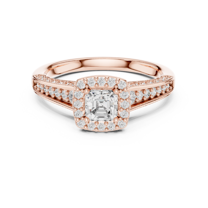 Mixed Shape Lab Grown Diamond Side Stone Ring