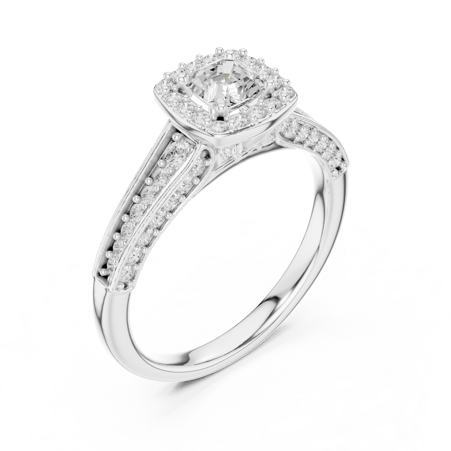 Mixed Shape Lab Grown Diamond Side Stone Ring