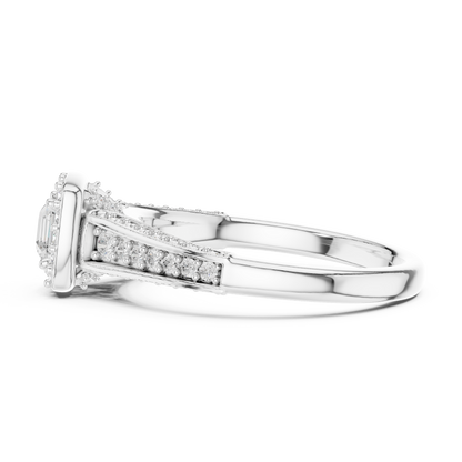 Mixed Shape Lab Grown Diamond Side Stone Ring