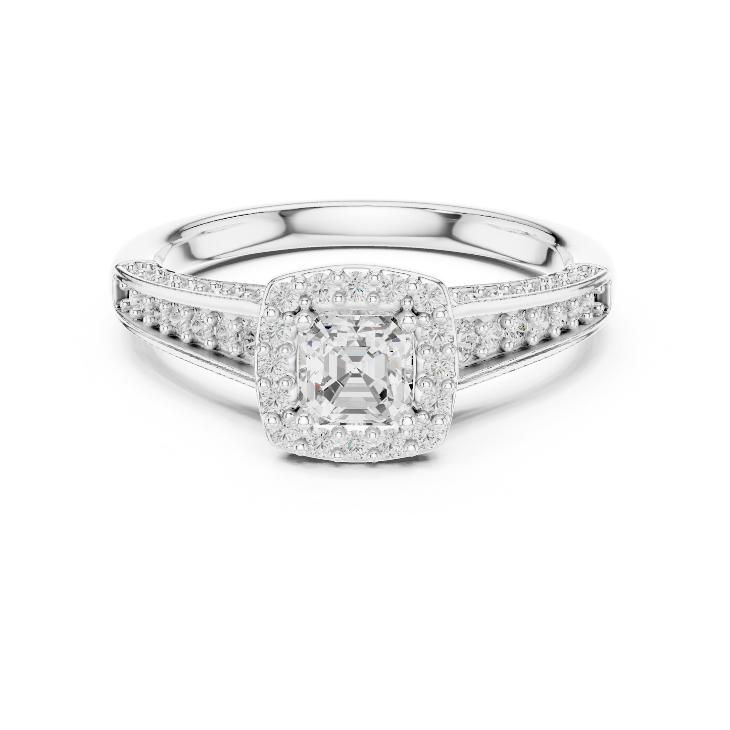 Mixed Shape Lab Grown Diamond Side Stone Ring