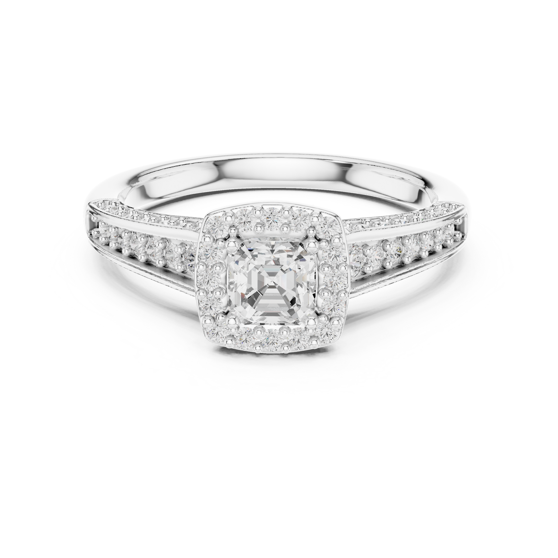 Mixed Shape Lab Grown Diamond Side Stone Ring