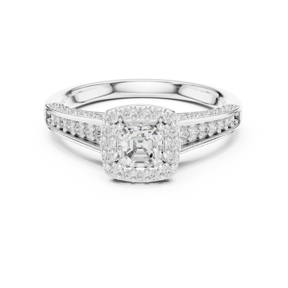 Mixed Shape Lab Grown Diamond Side Stone Ring