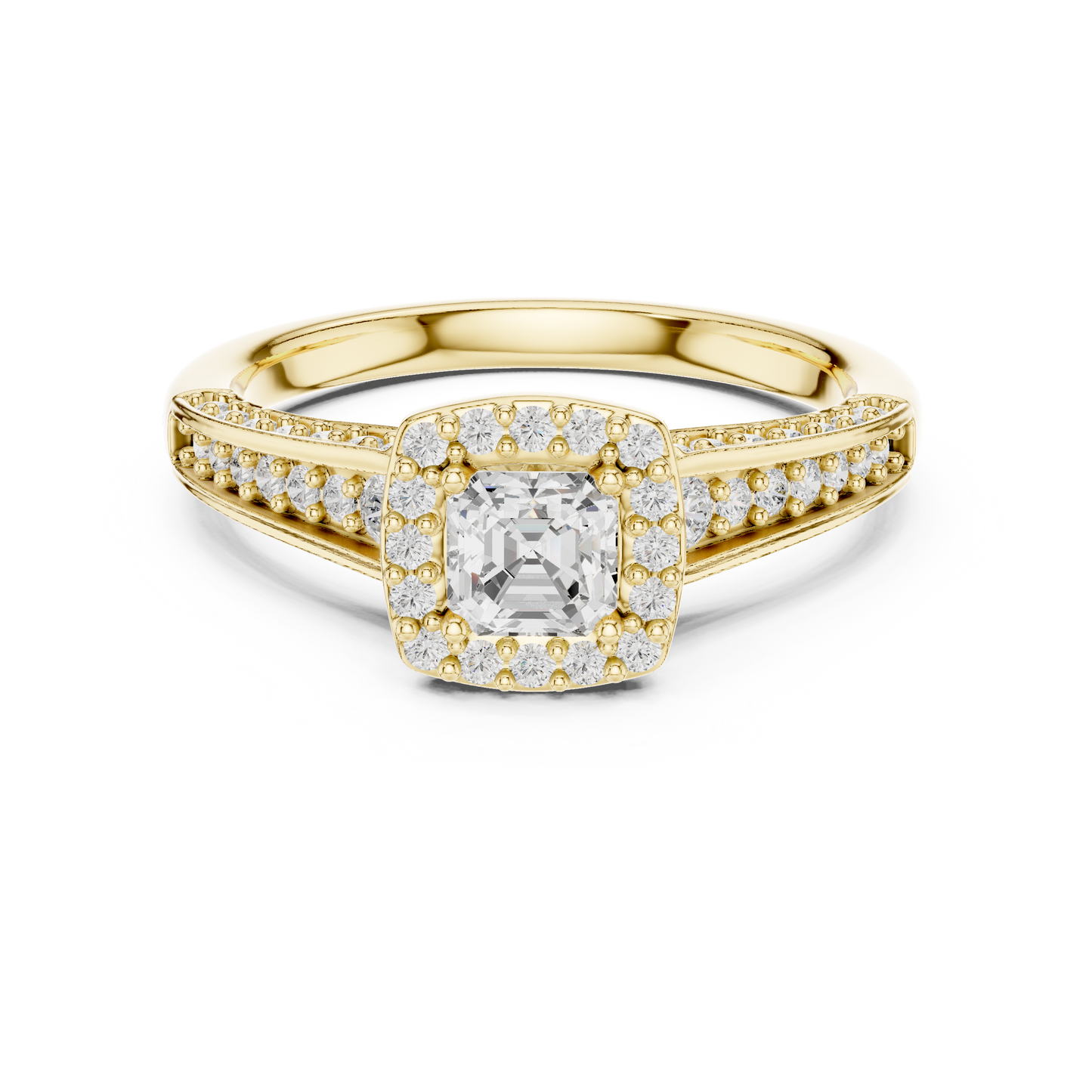Mixed Shape Lab Grown Diamond Side Stone Ring