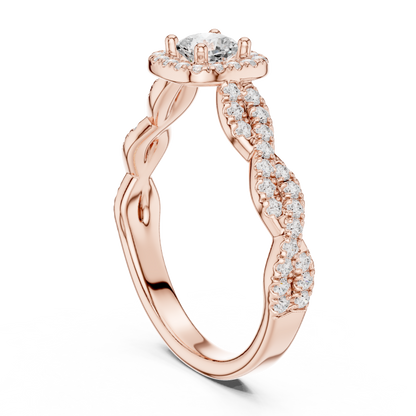 Round Halo Lab Grown Diamond Ring