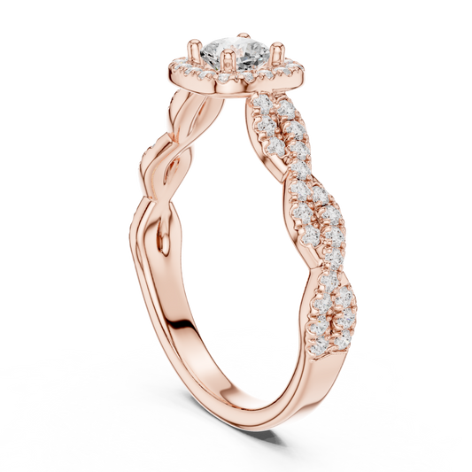 Round Halo Lab Grown Diamond Ring