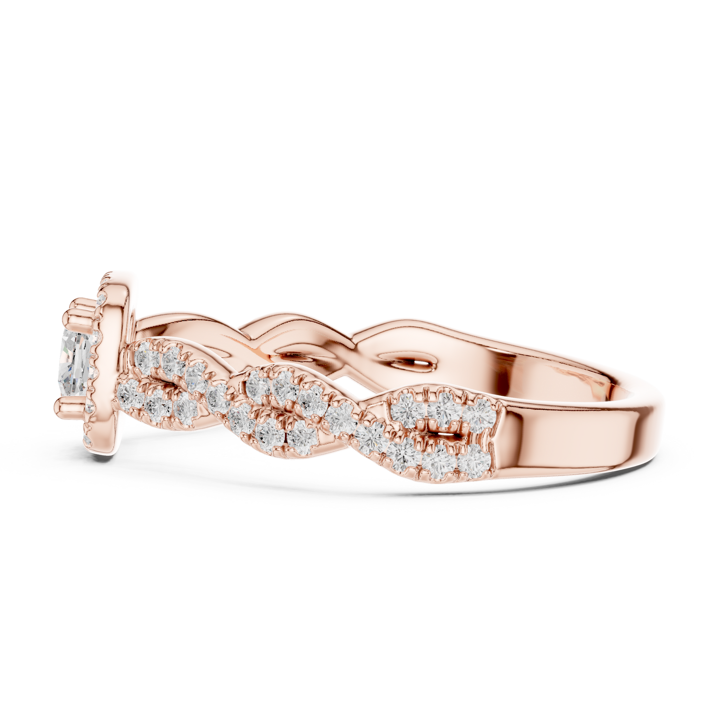 Round Halo Lab Grown Diamond Ring