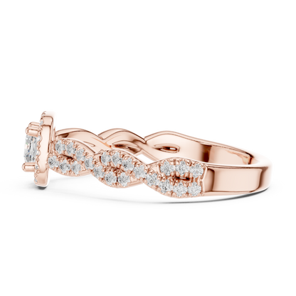 Round Halo Lab Grown Diamond Ring
