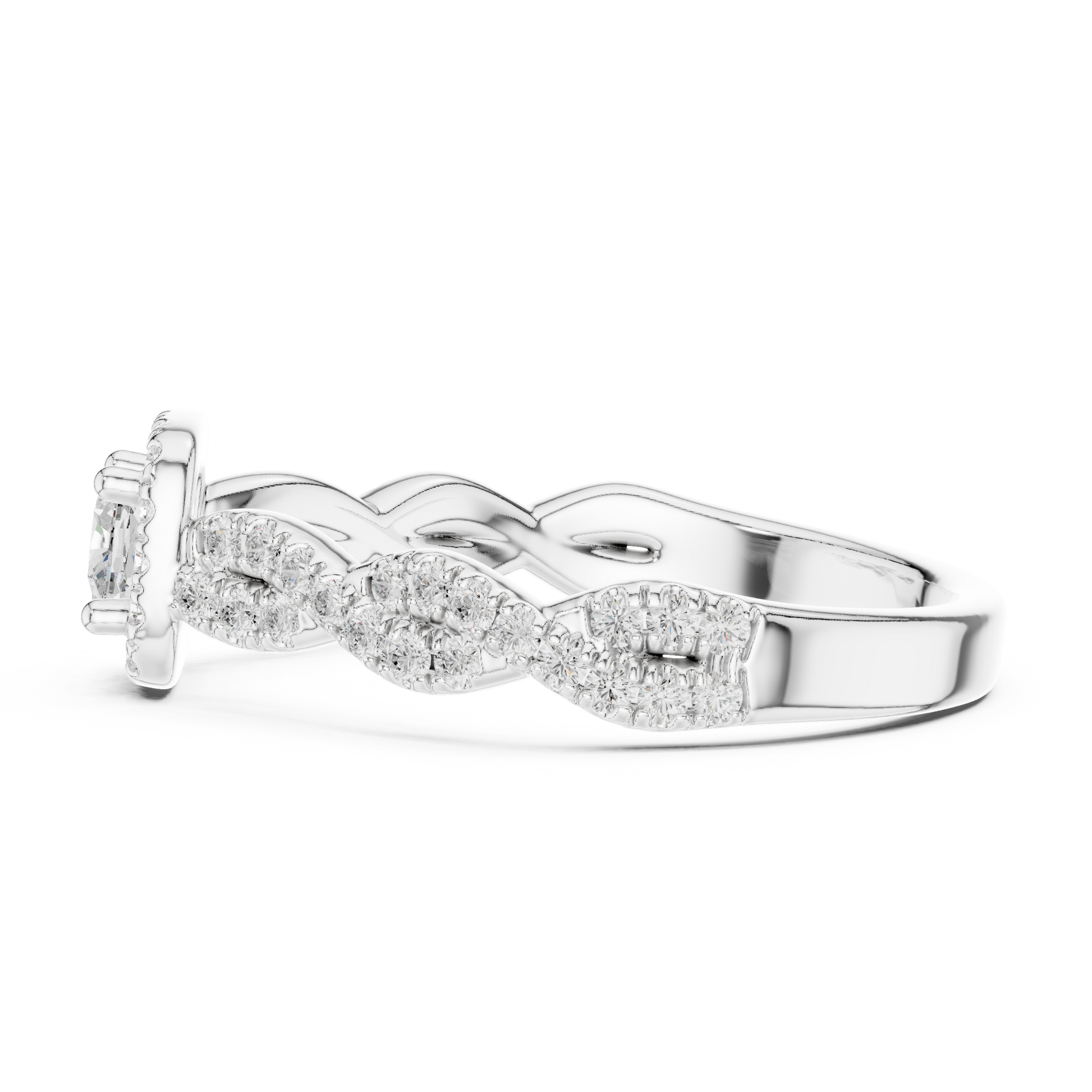 Round Halo Lab Grown Diamond Ring