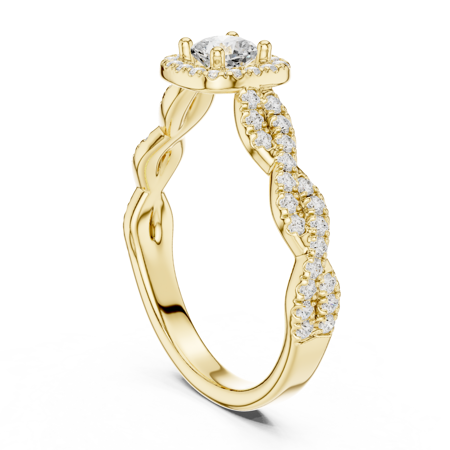 Round Halo Lab Grown Diamond Ring