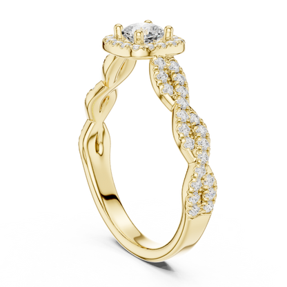 Round Halo Lab Grown Diamond Ring